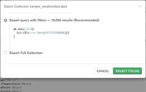 export mongodb collection to csv|export database mongodb compass.